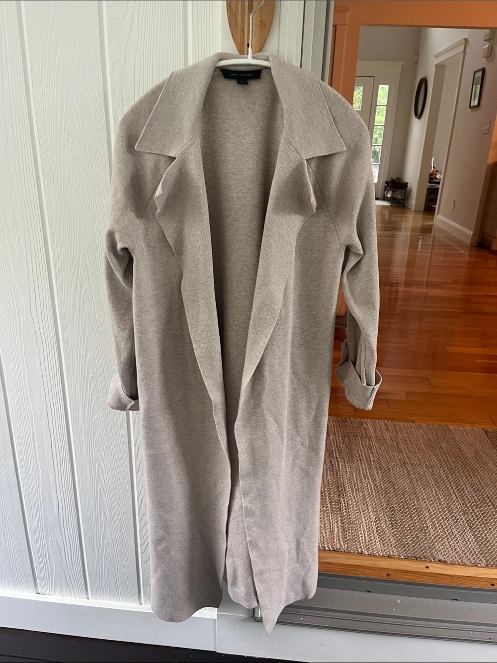 Ann Taylor Oatmeal Sweater Duster